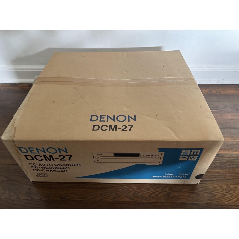 Denon DCM-27 5 Disc CD Changer Black Carousel Player W/ Remote Open Box